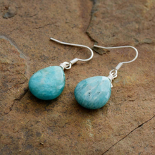 Charger l&#39;image dans la galerie, Boucles d&#39;oreille goutte en amazonite