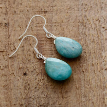 Charger l&#39;image dans la galerie, Boucles d&#39;oreille goutte en amazonite