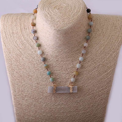 Collier pureté en amazonite