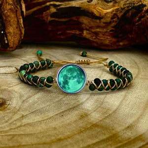 Bracelet lune en turquoise africaine