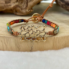 Charger l&#39;image dans la galerie, Bracelet 7 chakras en cuir