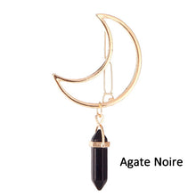 Charger l&#39;image dans la galerie, Pince à  cheveux broche en agate noire