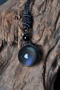 Collier en obsidienne Arc en ciel