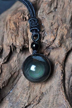 Charger l&#39;image dans la galerie, Collier en obsidienne Arc en ciel